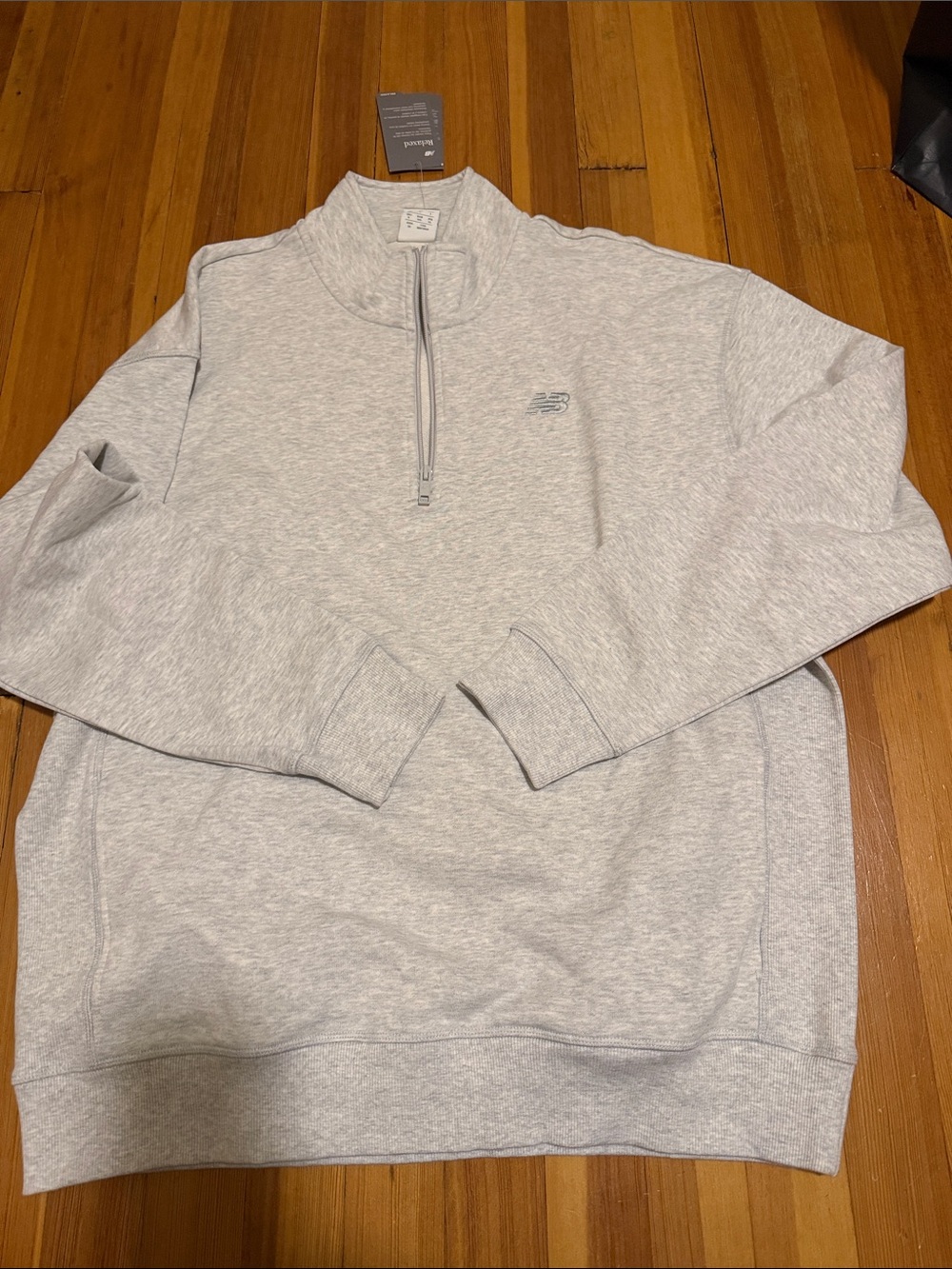 New Balance Men’s Heather Gray Half-Zip Pullover Sweatshirt